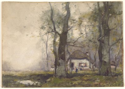 Domek w lesie, 1891 (wc na papierze) autorstwa Henry Ward Ranger