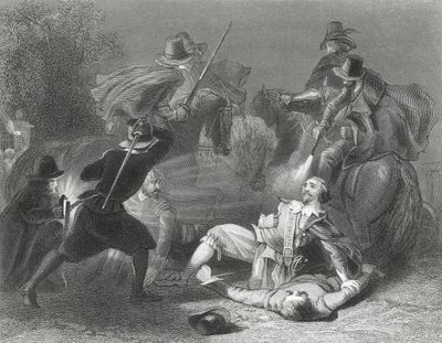 Morderstwo Lorda Kilwardena przez buntowników Roberta Emmeta w Dublinie, Irlandia, 1803, z „Historii Irlandii” Thomasa Wrighta, opublikowanej ok. 1854 autorstwa Henry Warren