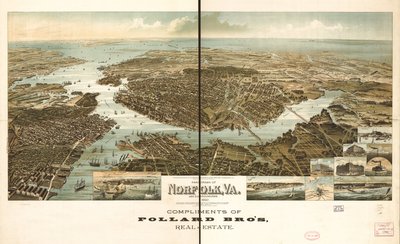 Panorama Norfolk i okolic 1892. autorstwa Henry Wellge