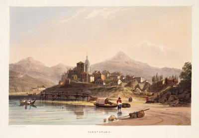 Fontarabia, ze Szkiców scenerii w baskijskich prowincjach Hiszpanii, z wyborem muzyki narodowej…, wyd. 1838 (ręcznie kolorowane grawerowanie) autorstwa Henry Wilkinson