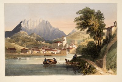 Renteria, ze Szkiców scenerii w baskijskich prowincjach Hiszpanii, z wyborem muzyki narodowej?, wyd. 1838 (grawerowanie ręcznie kolorowane) autorstwa Henry Wilkinson