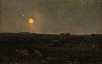 Pełnia, Pikardia (olej na papierze) autorstwa Henry William Banks Davis