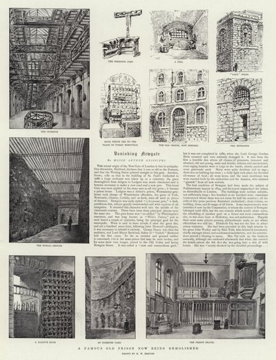 Słynne stare więzienie jest obecnie burzone autorstwa Henry William Brewer