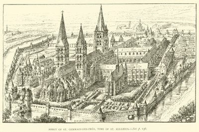 Opactwo St Germain-des-Pres, czasy św. Ignacego (rycina) autorstwa Henry William Brewer