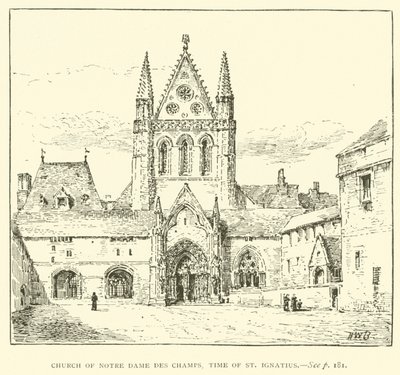 Kościół Notre Dame des Champs, czasy św. Ignacego (rycina) autorstwa Henry William Brewer