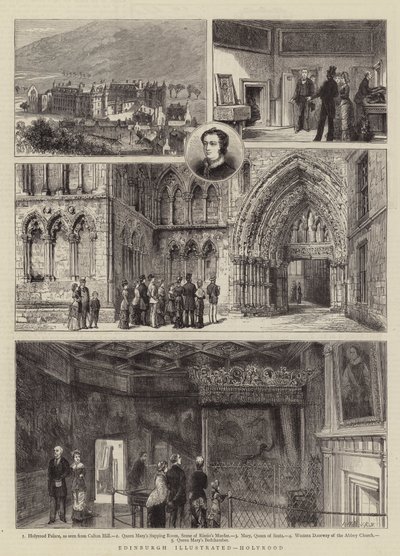 Edynburg Ilustrowany, Holyrood autorstwa Henry William Brewer