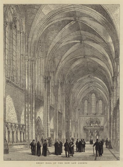 Wielka Sala Sądów Nowego Prawa autorstwa Henry William Brewer