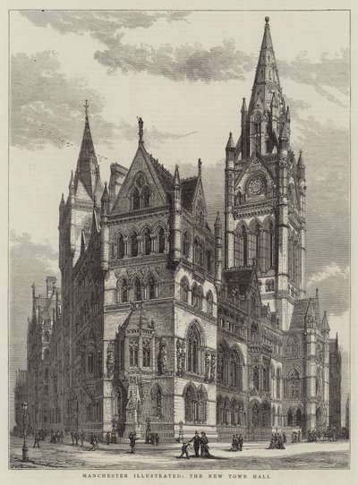 Manchester Ilustrowany, Nowy Ratusz autorstwa Henry William Brewer