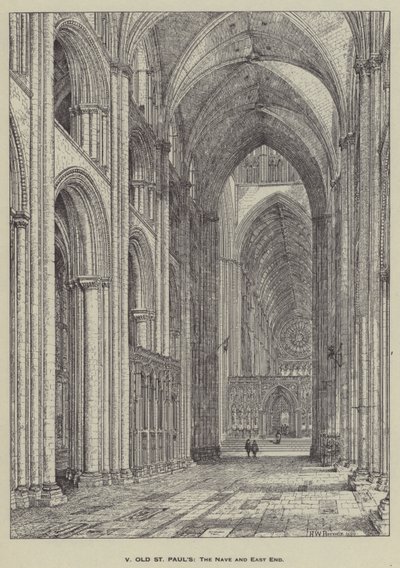 Old St Pauls, Nawa i East End autorstwa Henry William Brewer