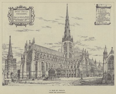 Old St Pauls, z północnego wschodu autorstwa Henry William Brewer