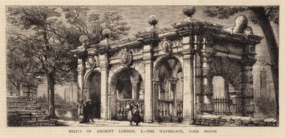 Relikty starożytnego Londynu, I, Watergate, York House autorstwa Henry William Brewer