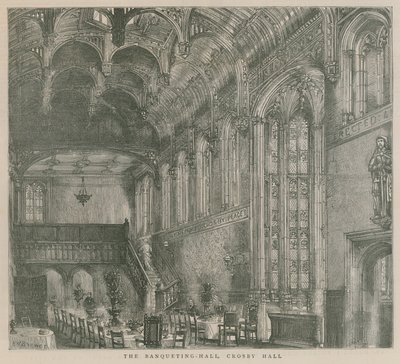 The Banqueting Hall, Crosby Hall, Londyn autorstwa Henry William Brewer
