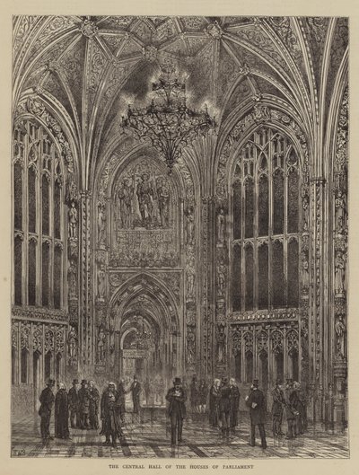 Sala Centralna Izb Parlamentu autorstwa Henry William Brewer