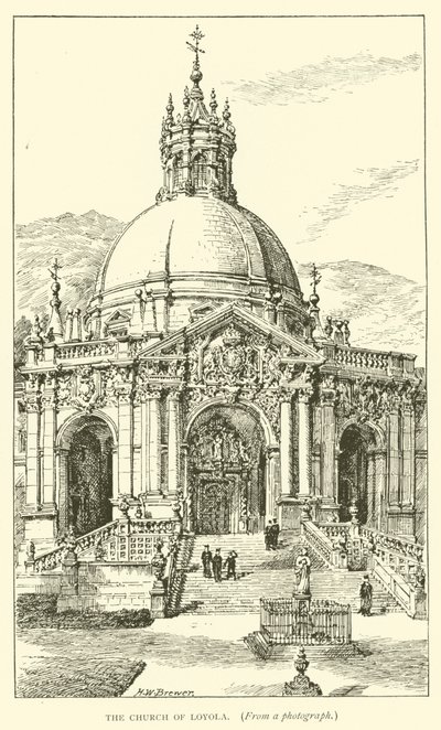 Kościół Loyoli (rycina) autorstwa Henry William Brewer