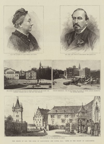 Śmierć J.Ś. księcia Sachsen-Coburg i Gotha, KG, Poglądy w księstwie Sachsen-Coburg autorstwa Henry William Brewer