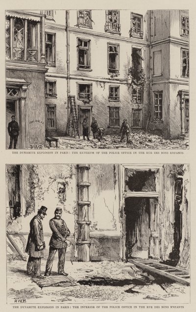 Wybuch dynamitu w Paryżu autorstwa Henry William Brewer