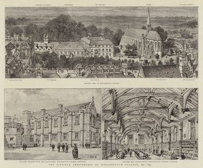 Pięćdziesiąta rocznica Marlborough College, 1843-1893 autorstwa Henry William Brewer