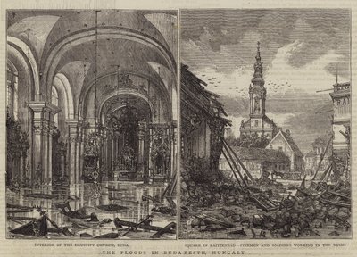 Powodzie w Buda-Pest na Węgrzech autorstwa Henry William Brewer
