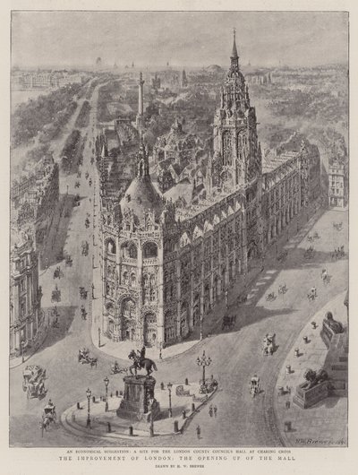 Ulepszenie Londynu, otwarcie centrum handlowego autorstwa Henry William Brewer