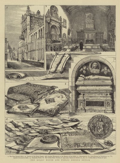 Dom Rollsów i Urząd Rejestrów autorstwa Henry William Brewer