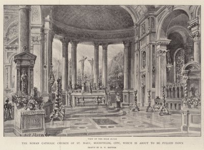 Kościół rzymskokatolicki św. Marii, Moorfields, City, który ma zostać rozebrany autorstwa Henry William Brewer