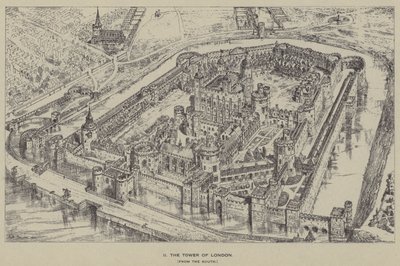Tower of London, od południa autorstwa Henry William Brewer
