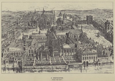 Westminster, ze wschodu autorstwa Henry William Brewer