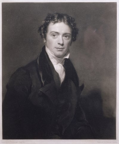 Portret Michaela Faradaya (1791-1867) wyryty przez Samuela Cousinsa (1801-1887) 1830 autorstwa Henry William Pickersgill