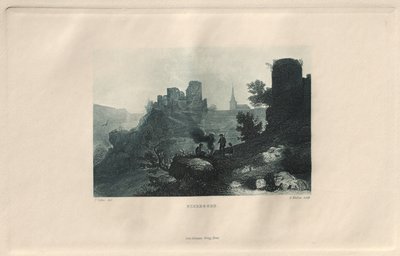 Malownicza i romantyczna Nadrenia: Niedeggen, 1928. autorstwa Henry Winkles