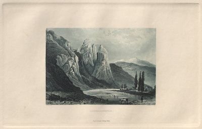 Malownicza i romantyczna Nadrenia: Rheingrafenstein, 1928. autorstwa Henry Winkles