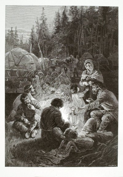Biwak grupy Teamsters (kierowców Obozu) autorstwa Henry Wolf