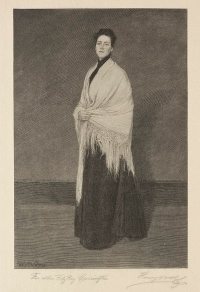 Dama z szalem. autorstwa Henry Wolf