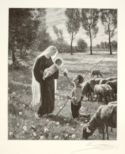 Maryja spotyka pasterza autorstwa Henry Wolf