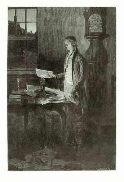 Thomas Jefferson, Pisząc Deklarację Niepodległości autorstwa Henry Wolf