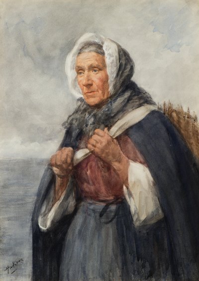 Żona rybka z Newhaven (akwarela) autorstwa Henry Wright Kerr