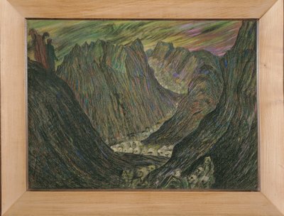 Dante et Virgile aux enfers - Dante i Wergiliusz w Piekle: Procesja potępionych w złotych ołowianych sutannach ... (pastel) autorstwa Henry De Groux