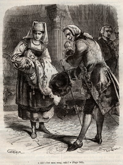 Narodziny Louise Auguste, księżnej Augustenborga (grafika) autorstwa Henry de Kock