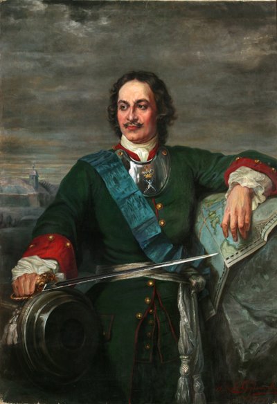 Piotr Wielki po Hippolyte Delaroche, 1914 autorstwa Henryka Bezler Ciszewska