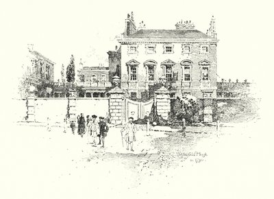 Chesterfield House, Londyn, w 1790 r. (lito) autorstwa Herbert (after) Railton