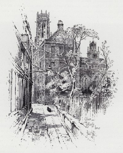 Narożnik w Karczmie Clifforda (grafika) autorstwa Herbert (after) Railton