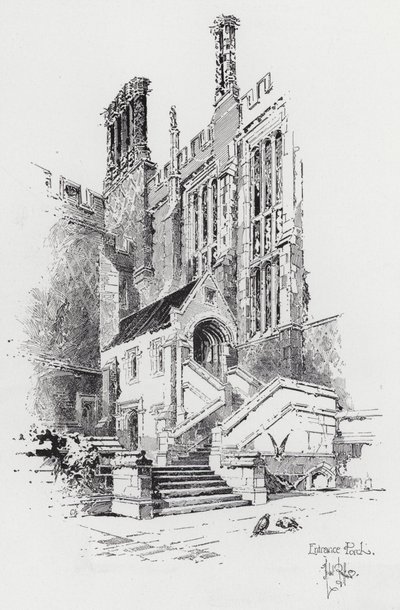 Ganek wejściowy (grawerowany) autorstwa Herbert (after) Railton