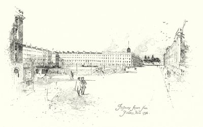 Finsbury Square, z Artillery Place, Londyn autorstwa Herbert (after) Railton