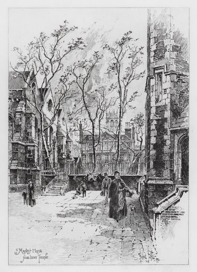 Dom Mistrza z Wewnętrznej Świątyni (rycina) autorstwa Herbert (after) Railton