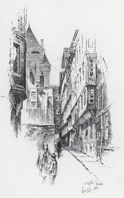 Środkowa aleja świątynna (grawerowanie) autorstwa Herbert (after) Railton
