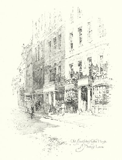 Old Slaughter’s Coffee House, St Martin’s Lane, Londyn (lito) autorstwa Herbert (after) Railton