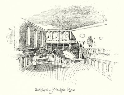 Kaplica, więzienie Newgate, Londyn (lito) autorstwa Herbert (after) Railton