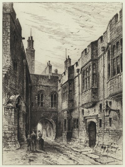 Brama Normanów (grawerowanie) autorstwa Herbert (after) Railton