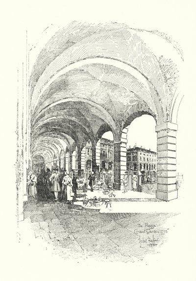Piazza, Covent Garden, Londyn autorstwa Herbert (after) Railton