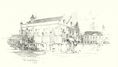 Kościół Temple, Londyn, 1761 (lito) autorstwa Herbert (after) Railton