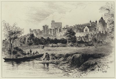 Zamek Windsor z Berkshire Shore (rycina) autorstwa Herbert (after) Railton